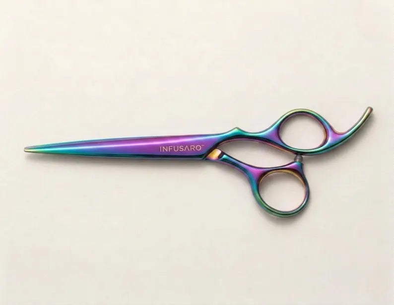 Prometheus 6" by Infusaro, Screwless Ball Bearing, Japanese ATS-314 Steel Barber Shears, Professional Hair Cutting Scissors for Stylists